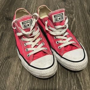 Hot pink converse size 8 womens. Good condition